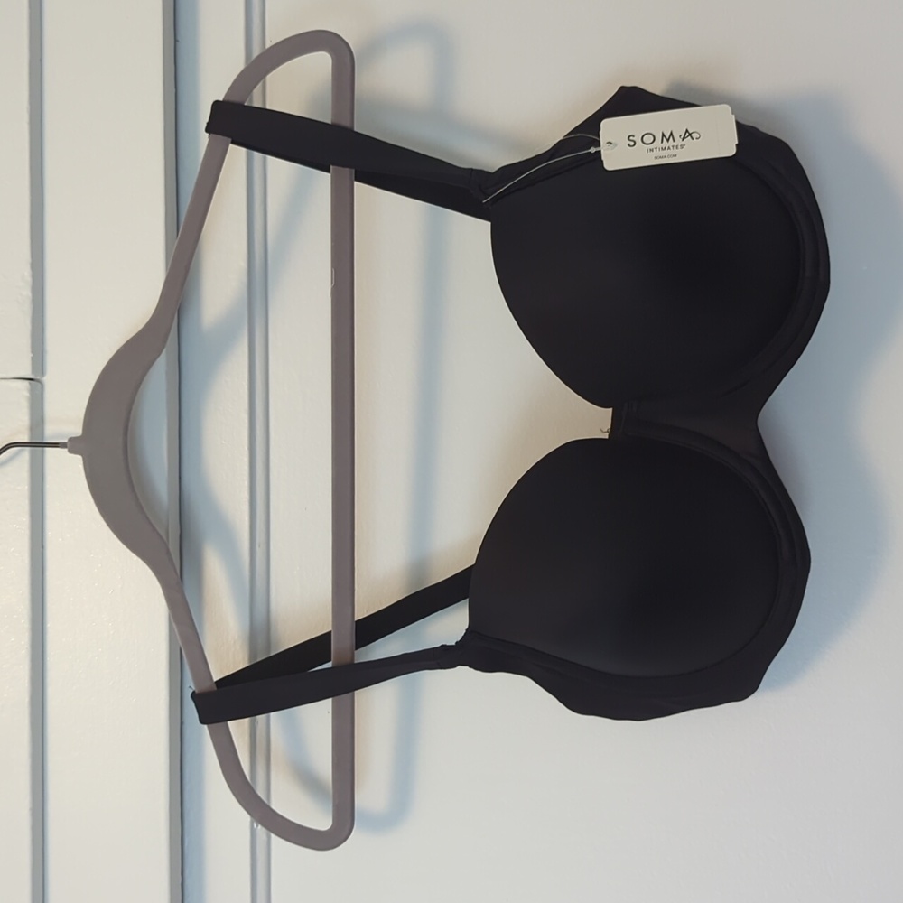 NWT Soma Stunning Support Smooth Full Coverage Bra, Size 34DD, Black